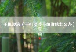 手机浸液（手机浸液不给维修怎么办）