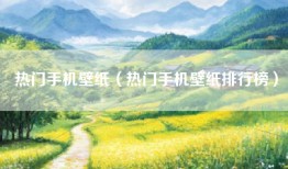 热门手机壁纸（热门手机壁纸排行榜）