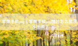 苹果手机png（苹果手机png图片怎么显示不出来）