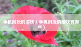 手机耐玩的游戏（手机耐玩的游戏有哪些）
