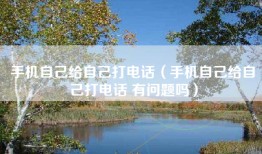 手机自己给自己打电话（手机自己给自己打电话 有问题吗）
