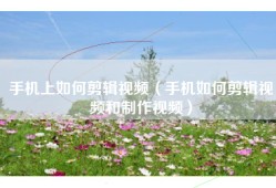 手机上如何剪辑视频（手机如何剪辑视频和制作视频）