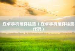 安卓手机硬件检测（安卓手机硬件检测代码）