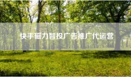 快手磁力智投广告推广代运营