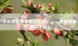 手机数据恢复软件下载（easeus数据恢复软件下载）