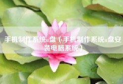 手机制作系统u盘（手机制作系统u盘安装电脑系统）