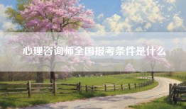 心理咨询师全国报考条件是什么