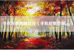 手机权限管理软件（手机权限管理app）