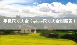 手机尺寸大全（iphone尺寸大全对照表）
