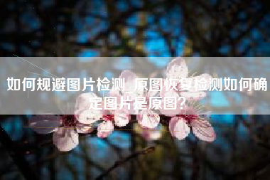 如何规避图片检测_原图恢复检测如何确定图片是原图?