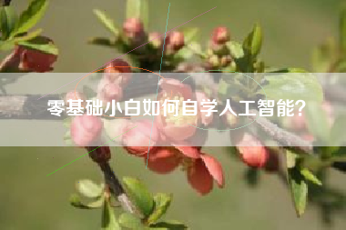 零基础小白如何自学人工智能?