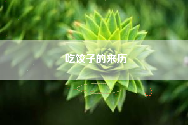 吃饺子的来历
