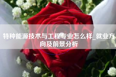 特种能源技术与工程专业怎么样_就业方向及前景分析